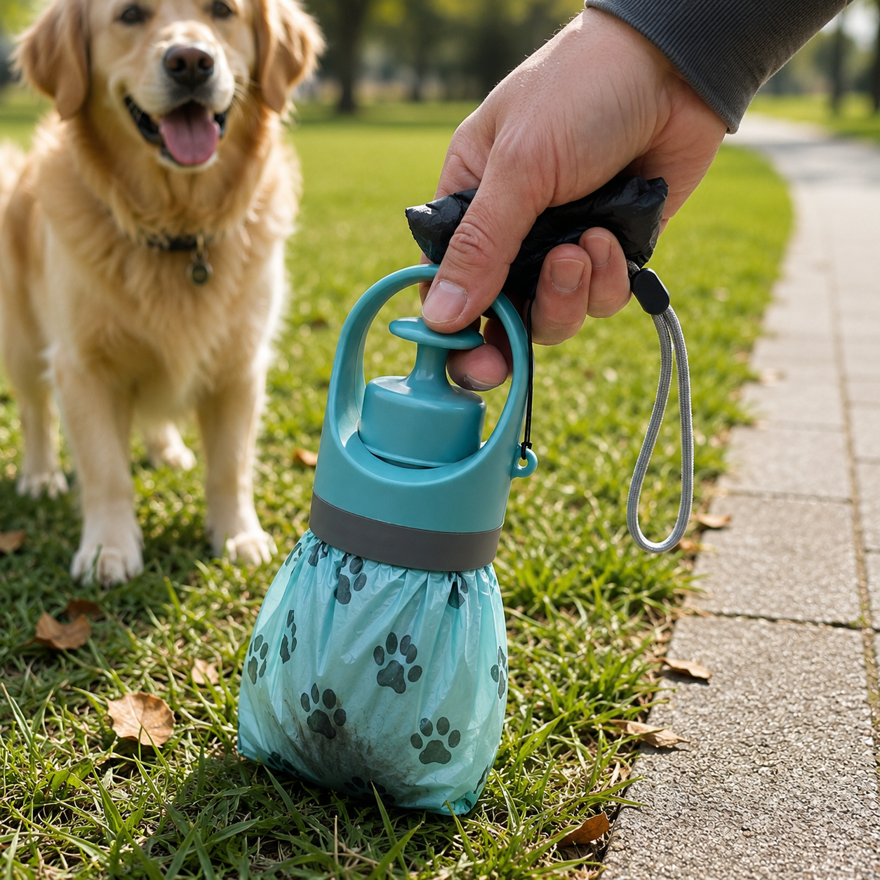 Kotgreifarm mit Kotbeutelhalter – Hygienische Hilfe für Spaziergänge mit Hund