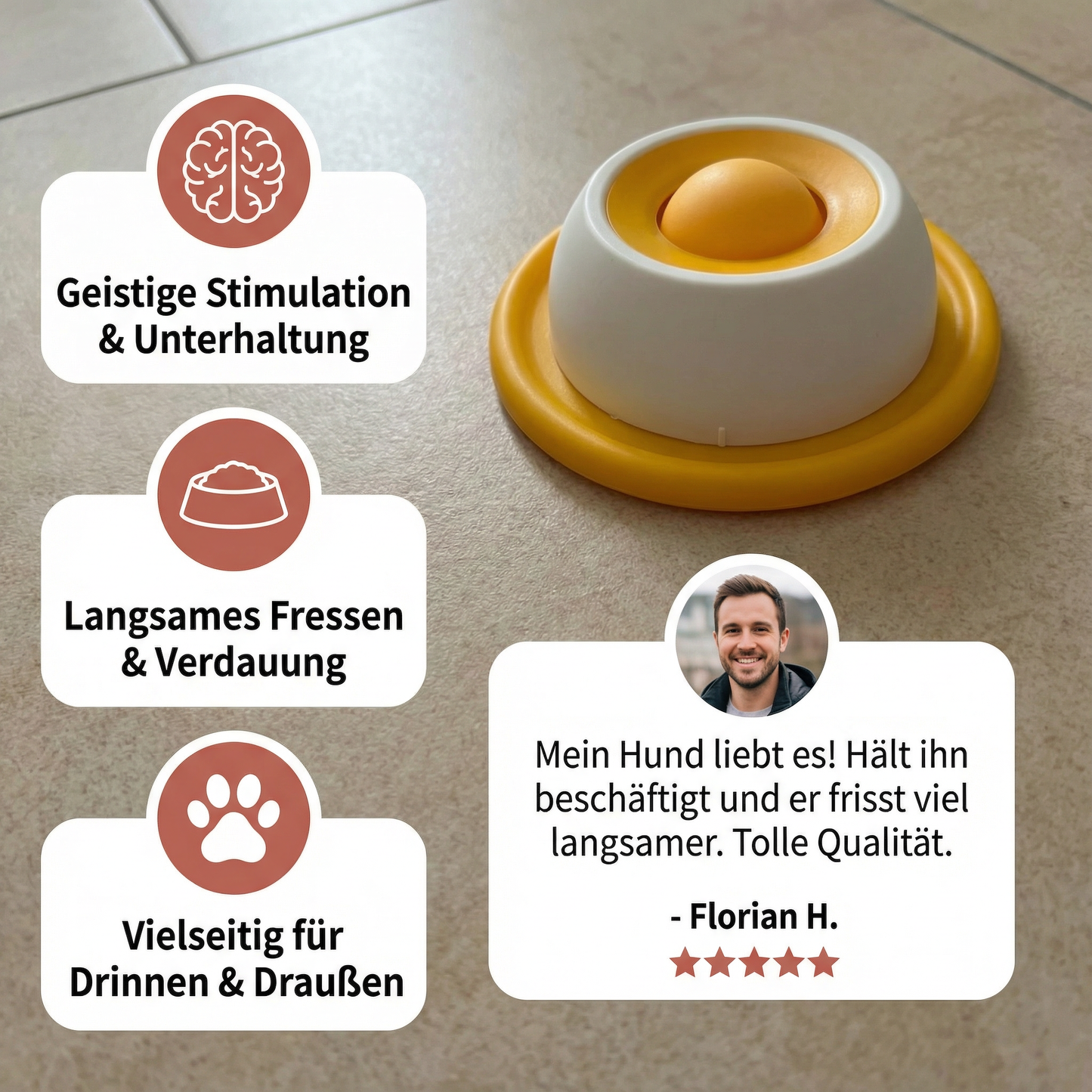 Interaktiver Leckspielzeug Snackteller für Hunde – Slow Feeding & Beschäftigung
